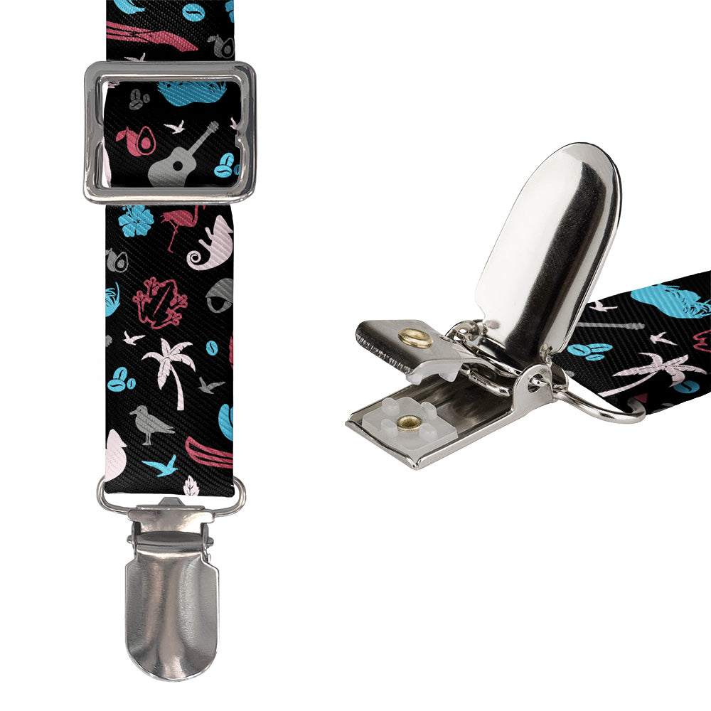 Puerto Rico Heritage Suspenders - Hardware and Strap - Knotty Tie Co.
