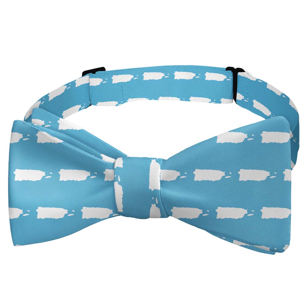 Puerto Rico Outline Bow Tie - Self Tie Bow Tie - Knotty Tie Co.