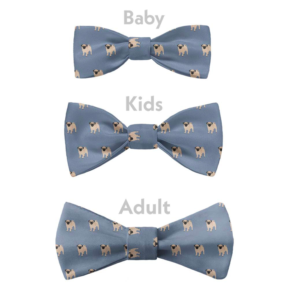 Pug Bow Tie - Bow Sizes - Knotty Tie Co.