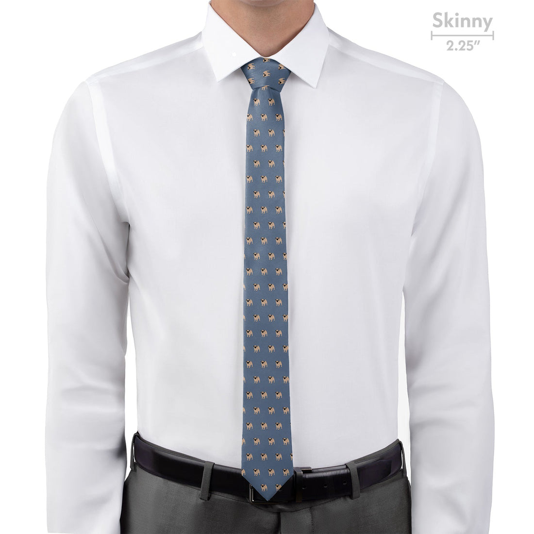 Pug Necktie - Skinny - Knotty Tie Co.