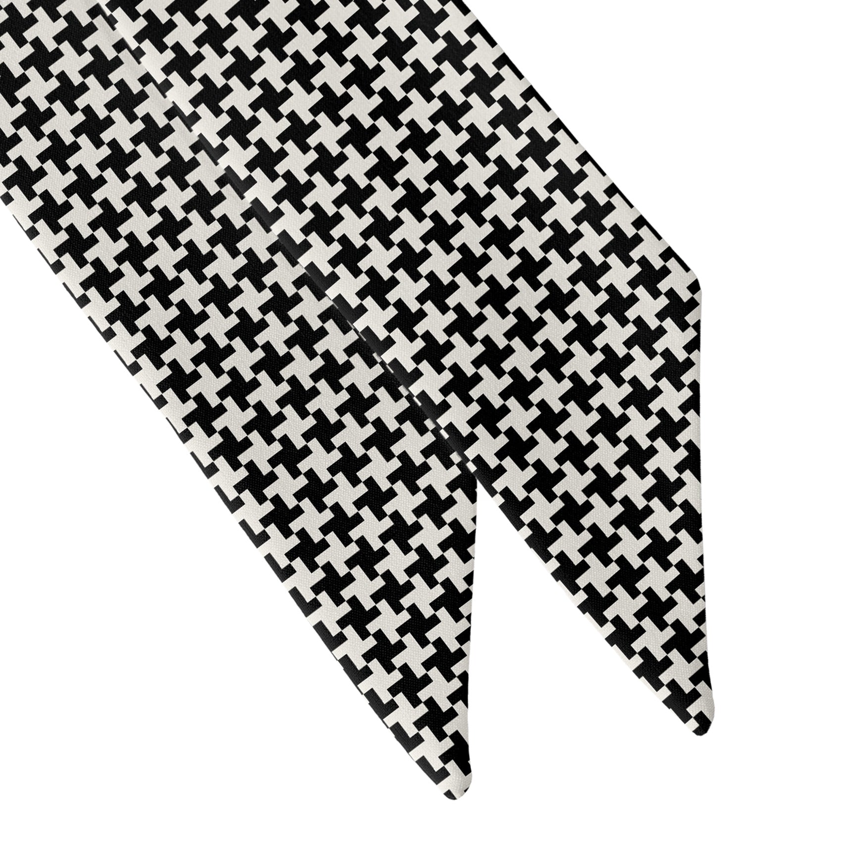 Puppytooth Hair Scarf - Scarf Tapered Ends - Knotty Tie Co.