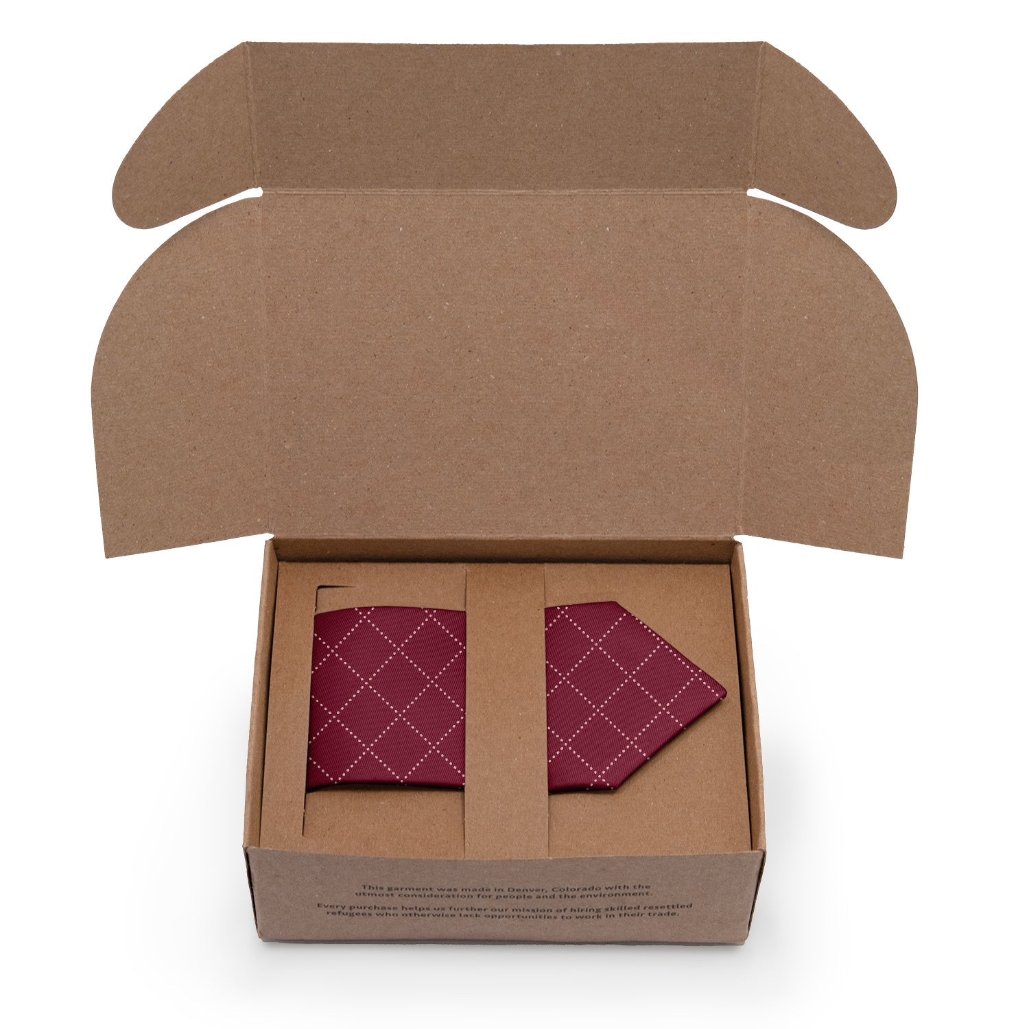 Quilted Plaid Necktie - Packaging - Knotty Tie Co.