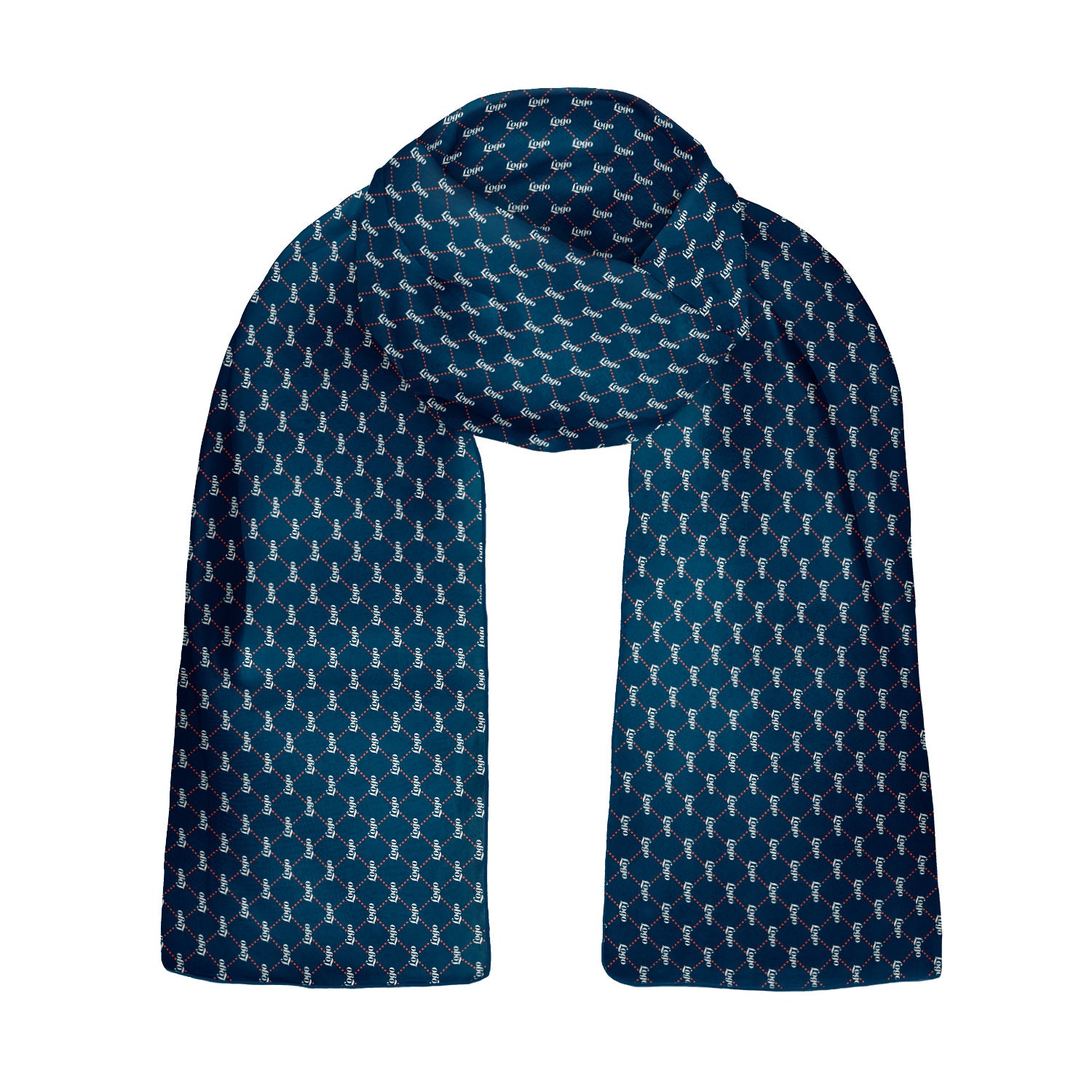 Quilted 2 60 x 18 Rectangle Chiffon Logo Scarf - Knotty Tie Co.