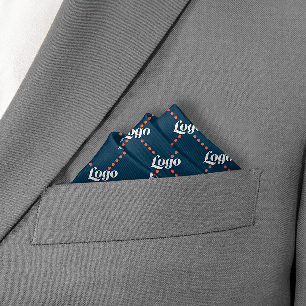 Quilted 2 Logo Pocket Square