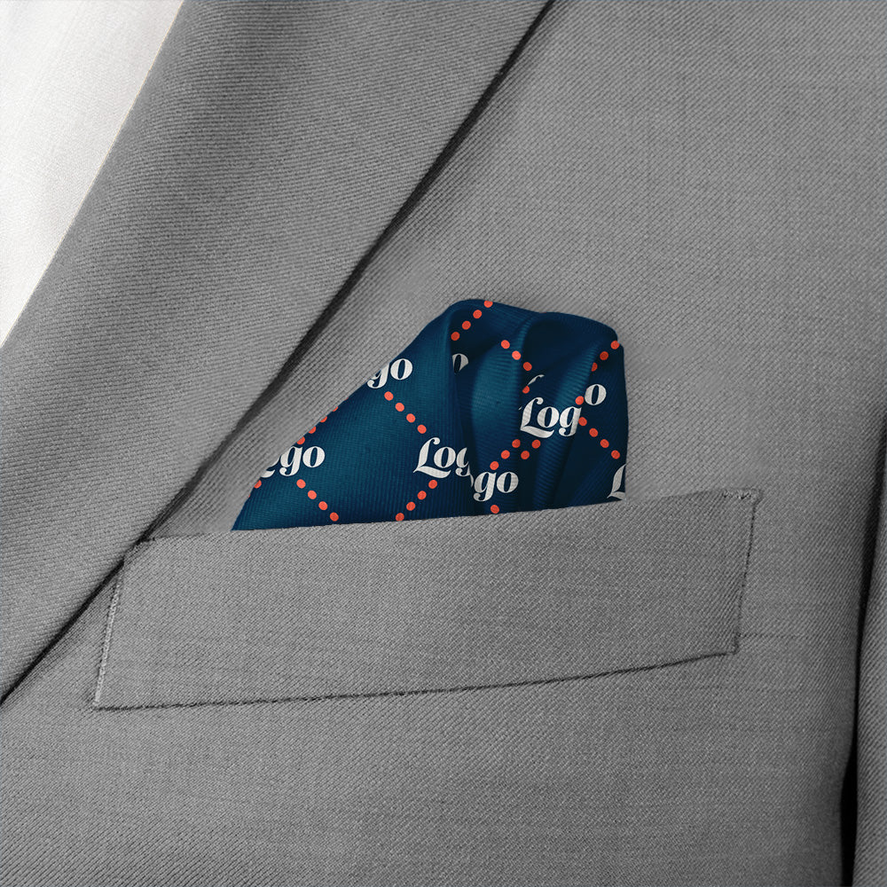 Quilted 2 Logo Pocket Square