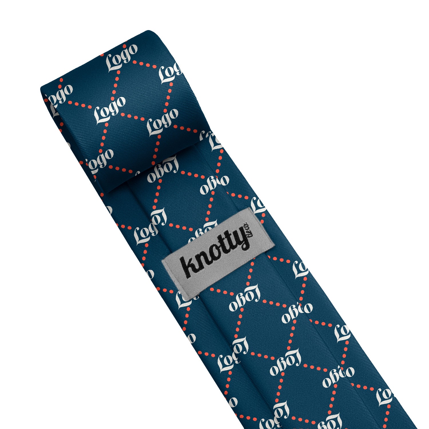 Custom Quilted 2 Logo Tie - Tag - Knotty Tie Co.