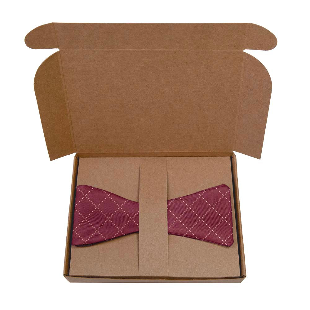 Quilted Plaid Bow Tie- Kraft Gift Box Packaging - Knotty Tie Co.