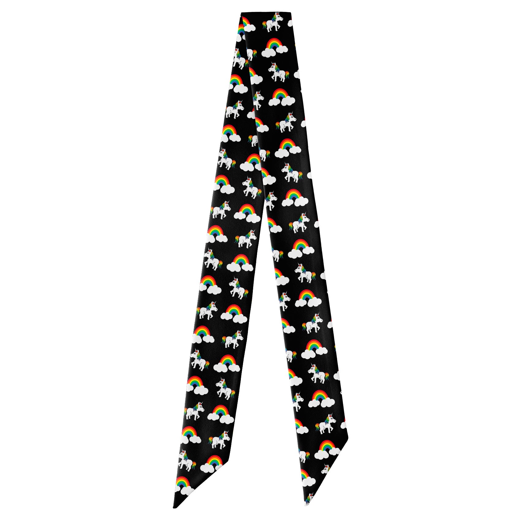 Rainbow Unicorn Hair Scarf - Full View of Hair Scarf - Knotty Tie Co.
