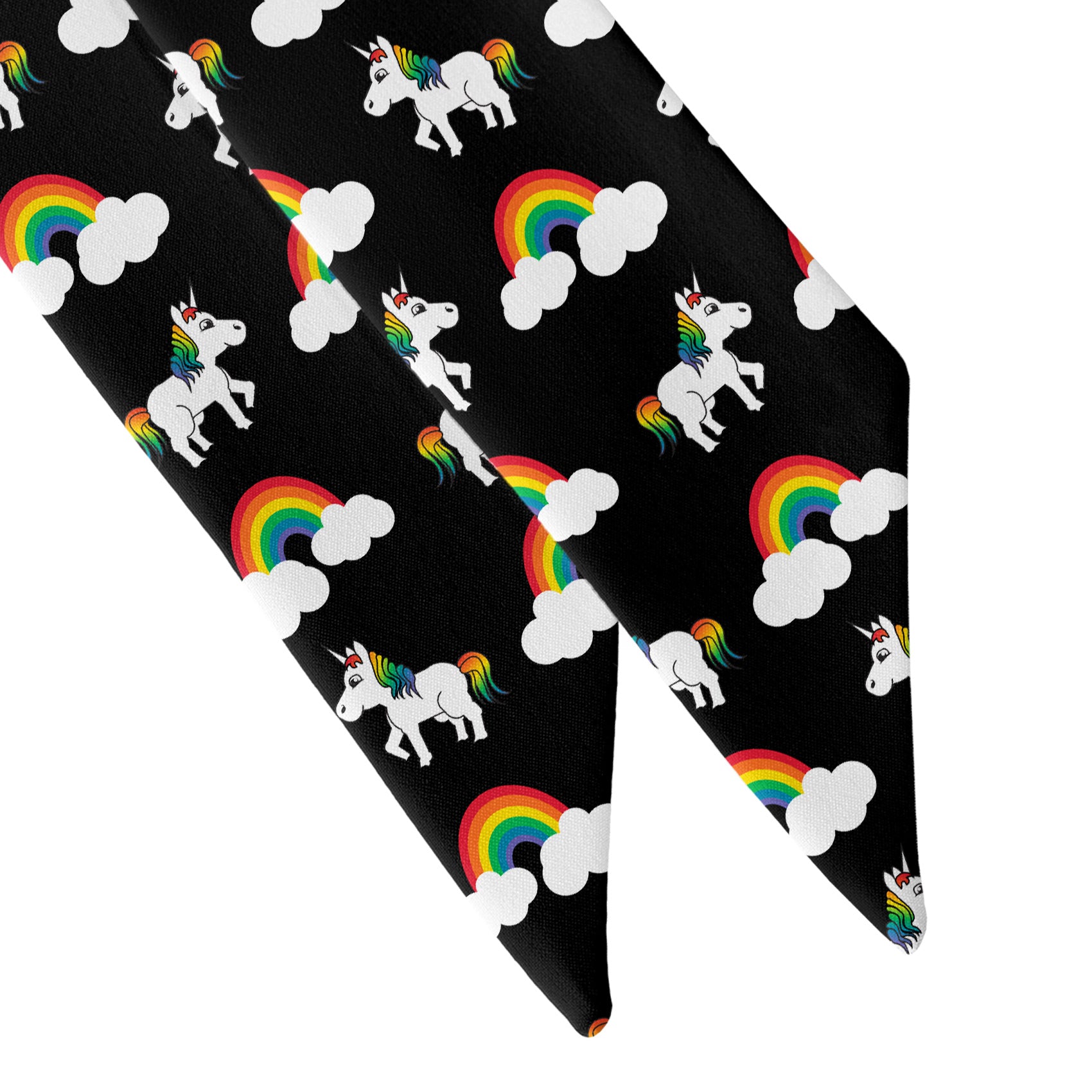 Rainbow Unicorn Hair Scarf - Scarf Tapered Ends - Knotty Tie Co.