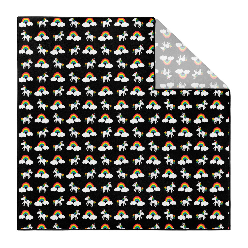Rainbow Unicorn Pocket Square - Printed - Knotty Tie Co.