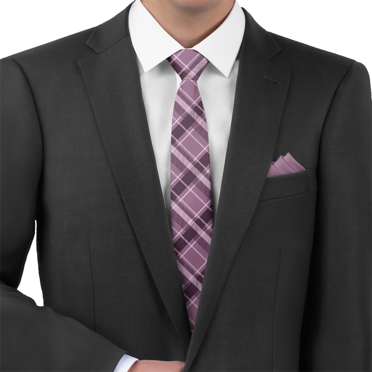 Regal Plaid Necktie - Matching Pocket Square - Knotty Tie Co.