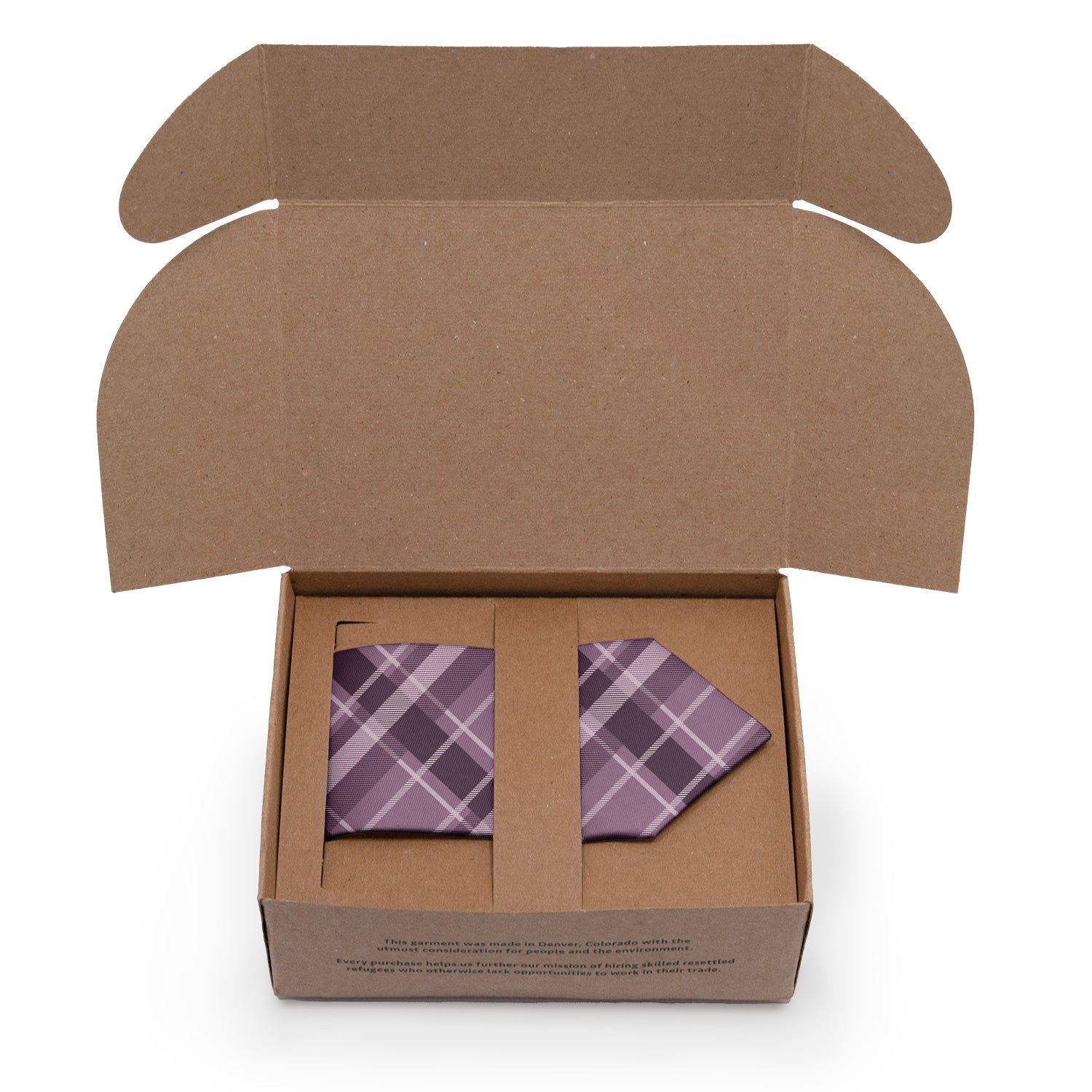 Regal Plaid Necktie - Packaging - Knotty Tie Co.