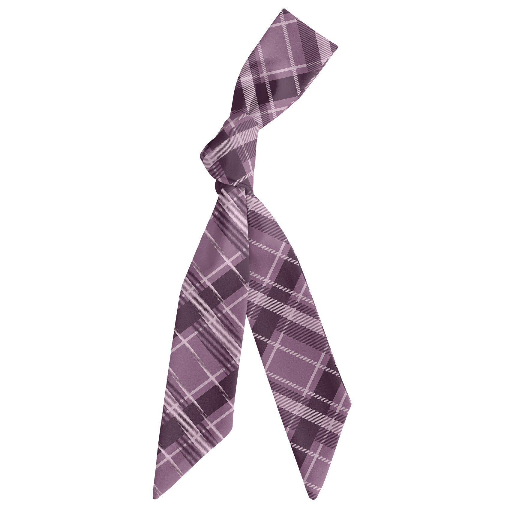 Regal Plaid Hair Scarf - Scarf Tied Into Knot - Knotty Tie Co.