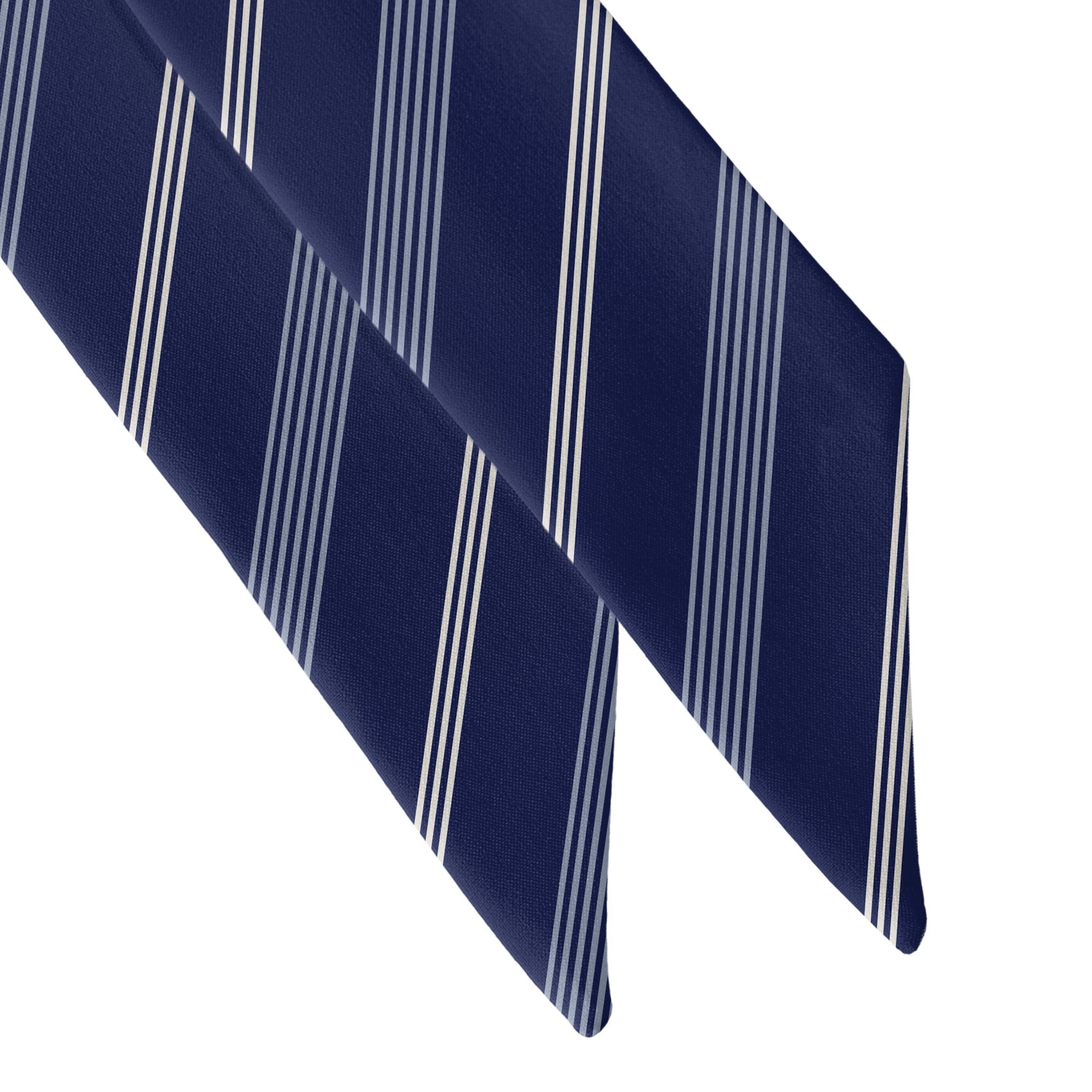 Regimental Stripe Hair Scarf - Scarf Tapered Ends - Knotty Tie Co.
