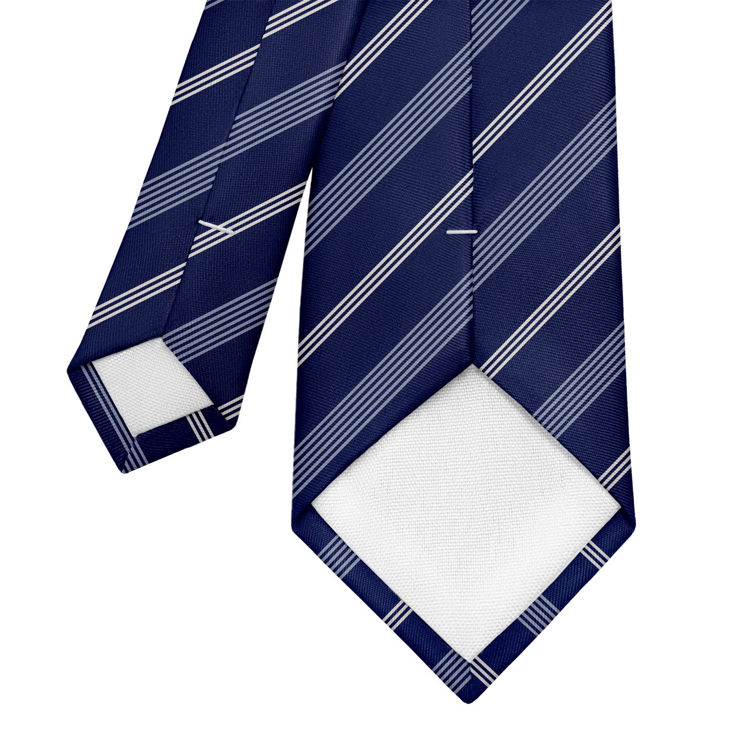 Regimental Stripe Necktie - Tipping - Knotty Tie Co.