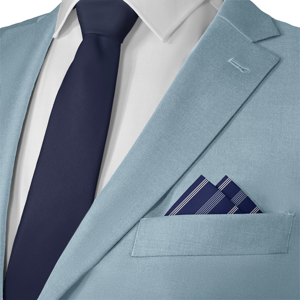 Regimental Stripe Pocket Square - Matching Necktie - Knotty Tie Co.
