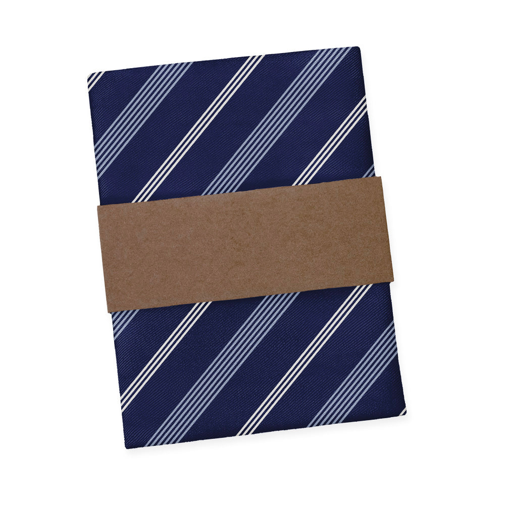 Regimental Stripe Pocket Square - Packaging - Knotty Tie Co.