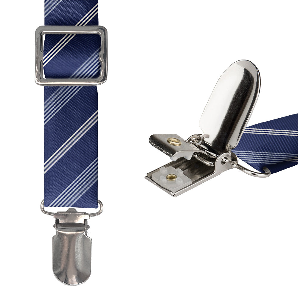 Regimental Stripe Suspenders - Hardware and Strap - Knotty Tie Co.