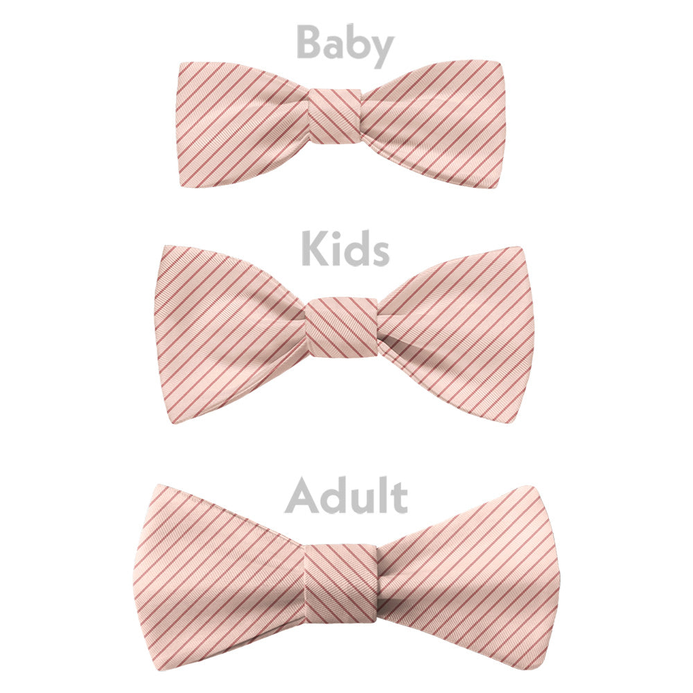 Repp Stripe Bow Tie - Bow Sizes - Knotty Tie Co.