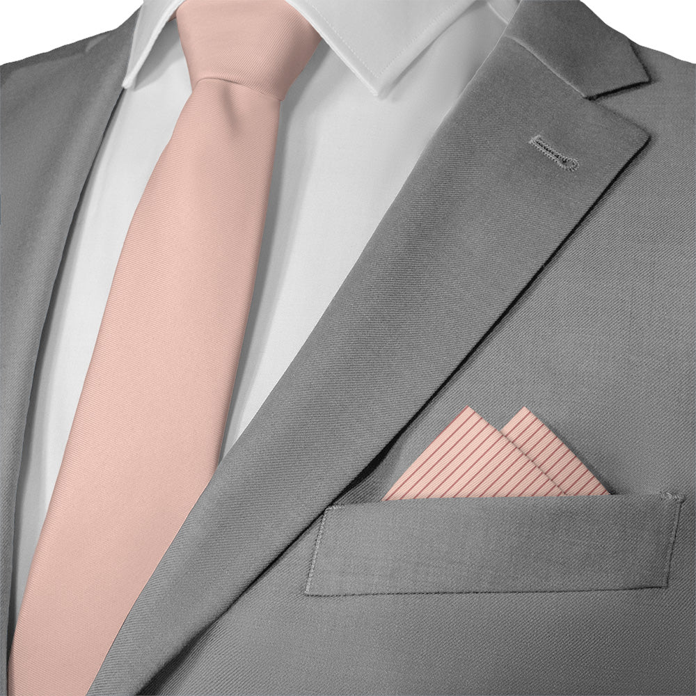 Repp Stripe Pocket Square - Matching Necktie - Knotty Tie Co.