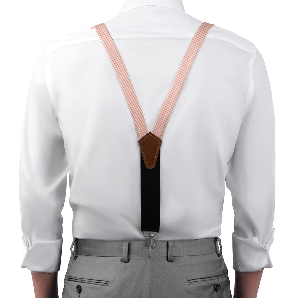 Repp Stripe Suspenders - On Model Front View - Knotty Tie Co.