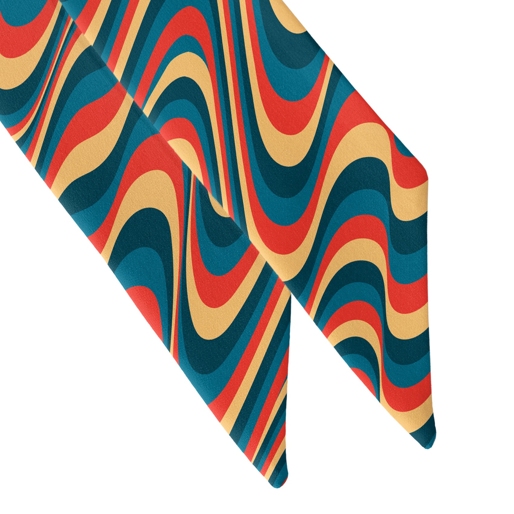 Retro Ripple Hair Scarf - Scarf Tapered Ends - Knotty Tie Co.