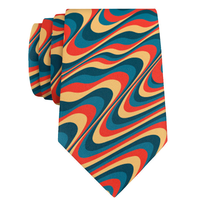 Retro Ripple Necktie - Rolled - Knotty Tie Co.