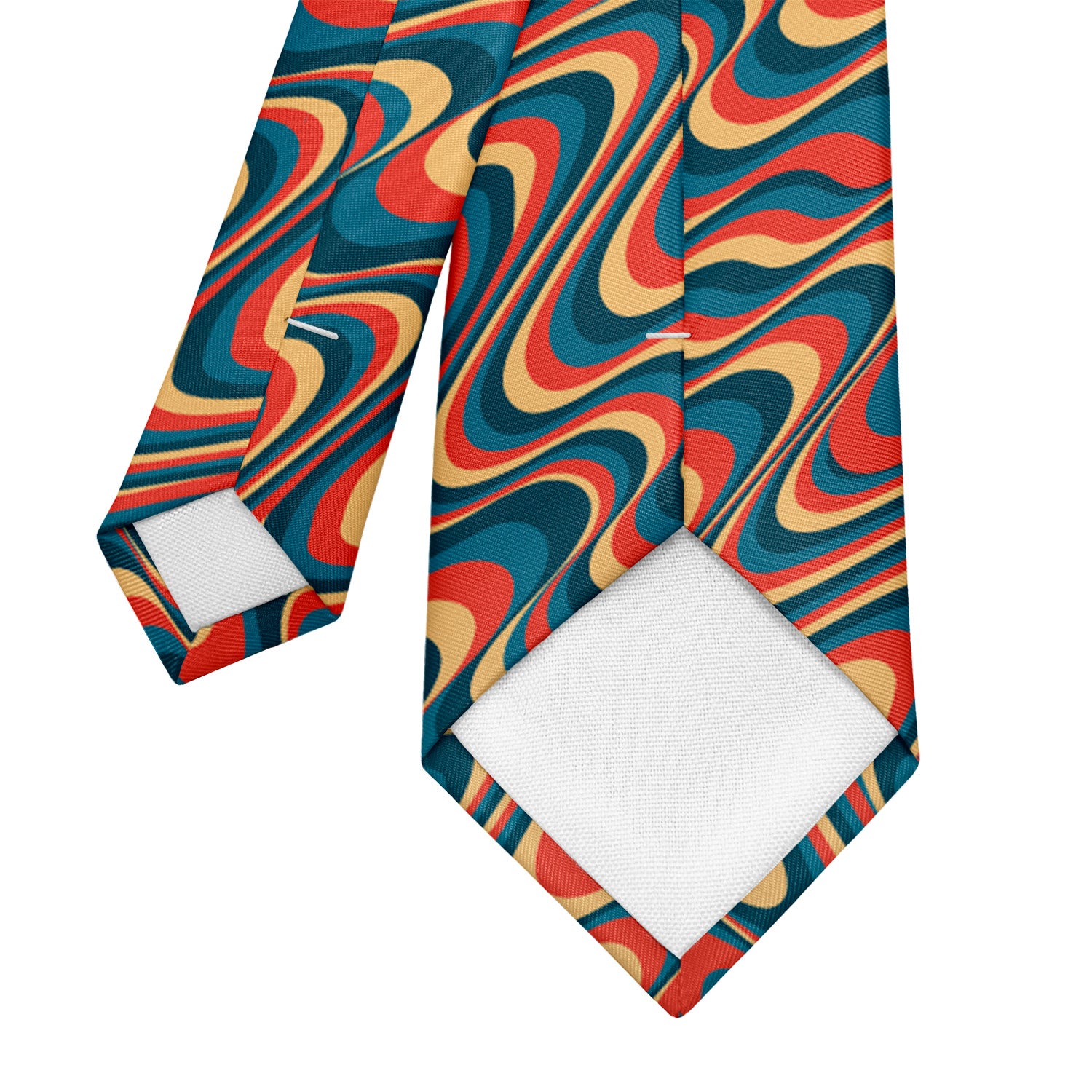 Retro Ripple Necktie - Tipping - Knotty Tie Co.