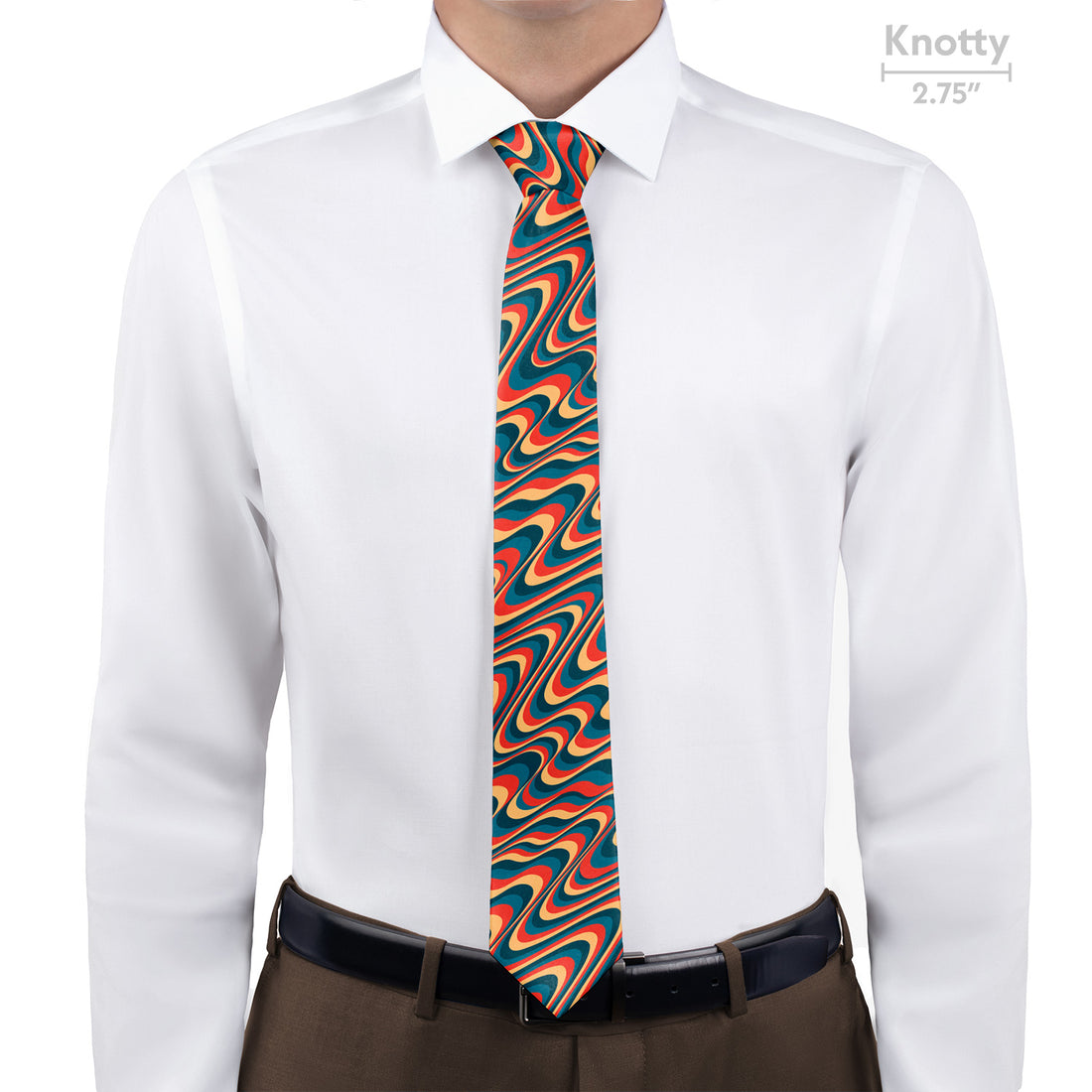 Retro Ripple Necktie - Skinny - Knotty Tie Co.