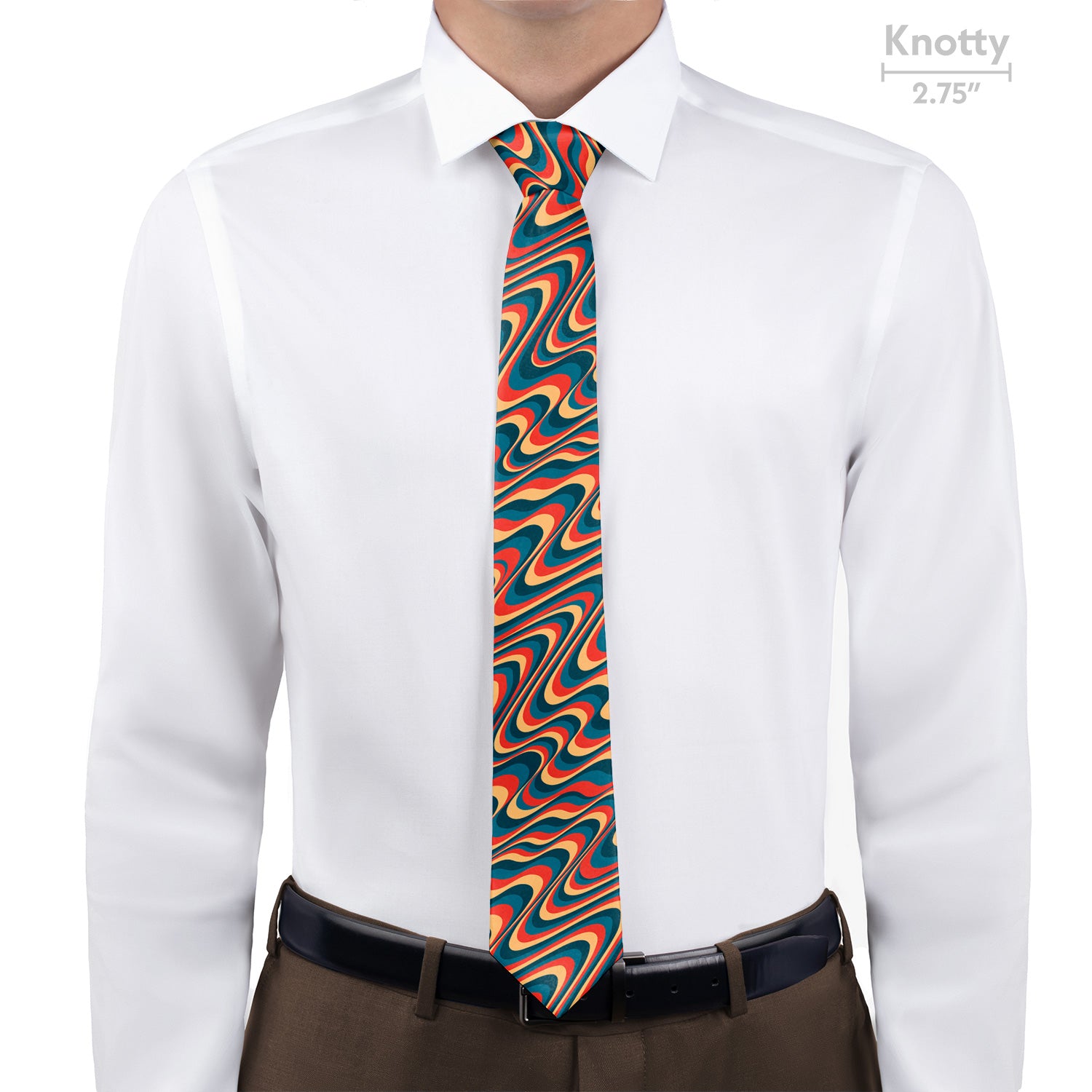 Retro Ripple Necktie - Skinny - Knotty Tie Co.