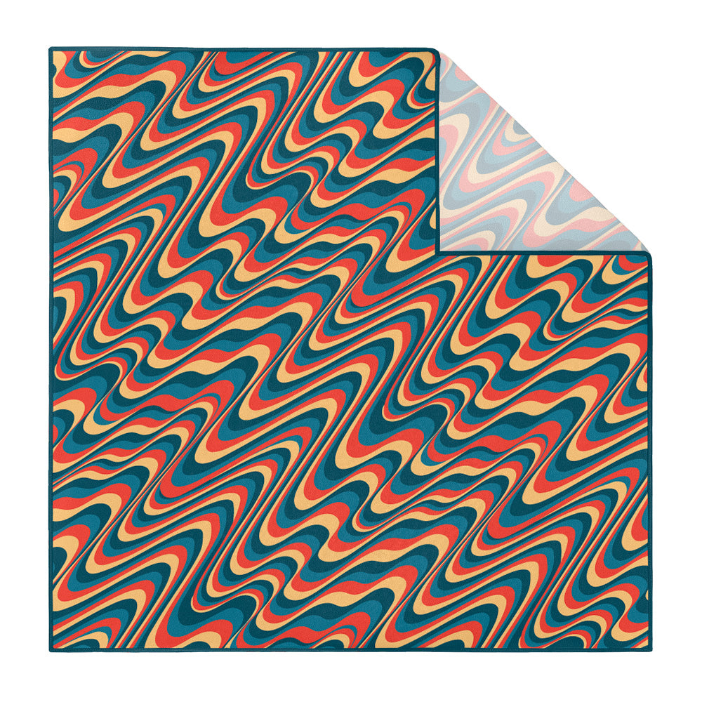 Retro Ripple Pocket Square - Printed - Knotty Tie Co.