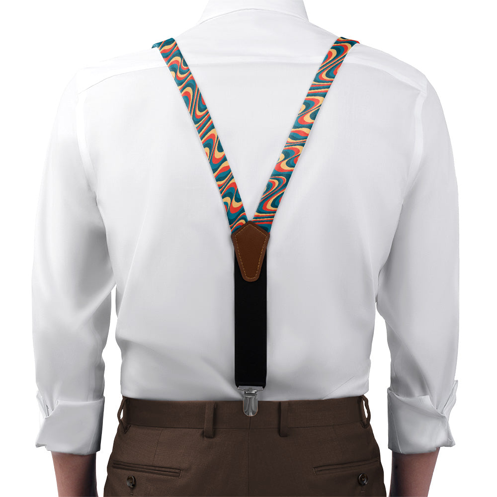 Retro Ripple Suspenders - On Model Front View - Knotty Tie Co.