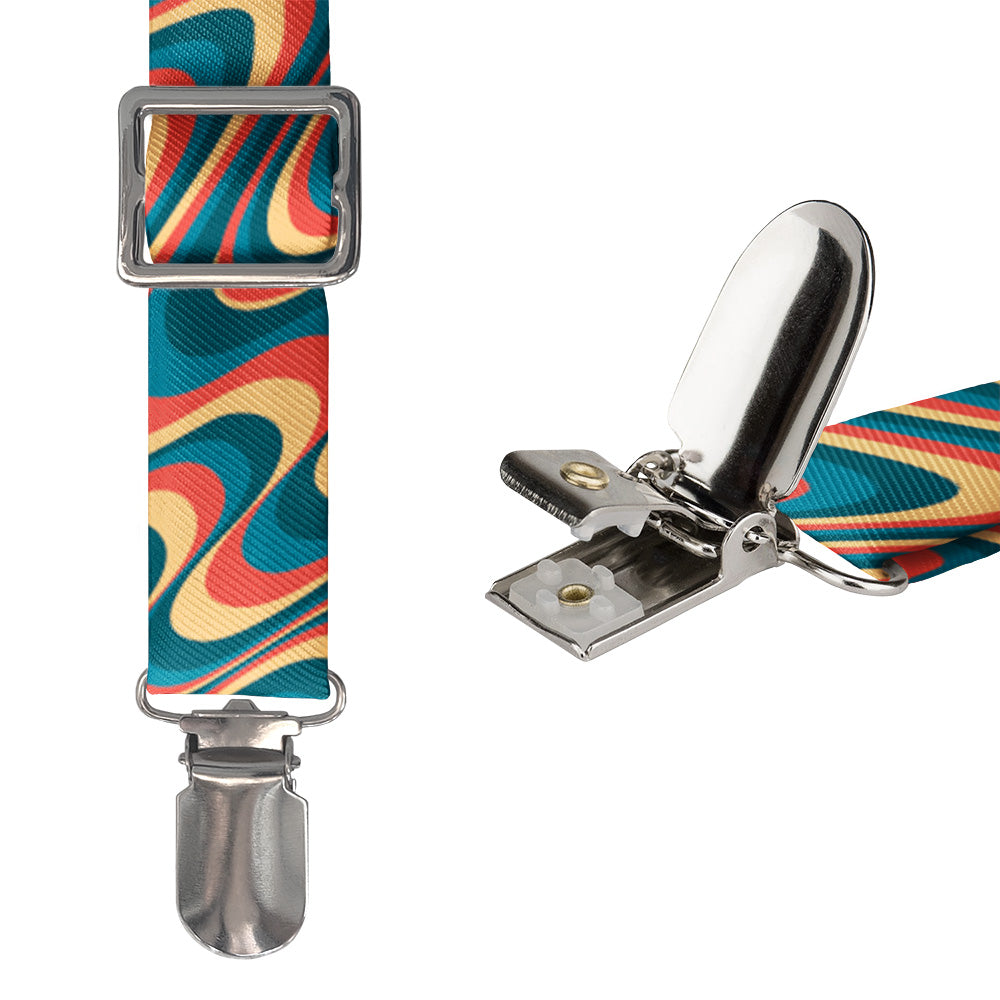 Retro Ripple Suspenders - Hardware and Strap - Knotty Tie Co.