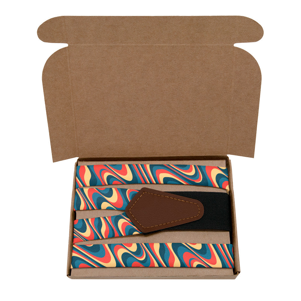 Retro Ripple Suspenders - Kraft Gift Box Packaging - Knotty Tie Co.