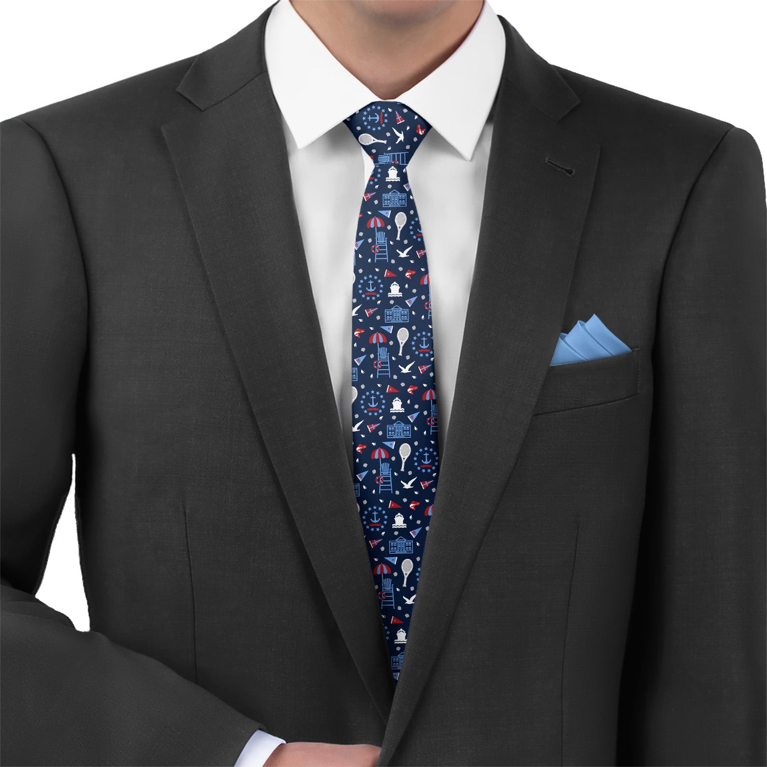 Rhode Island State Heritage Necktie - Matching Pocket Square - Knotty Tie Co.