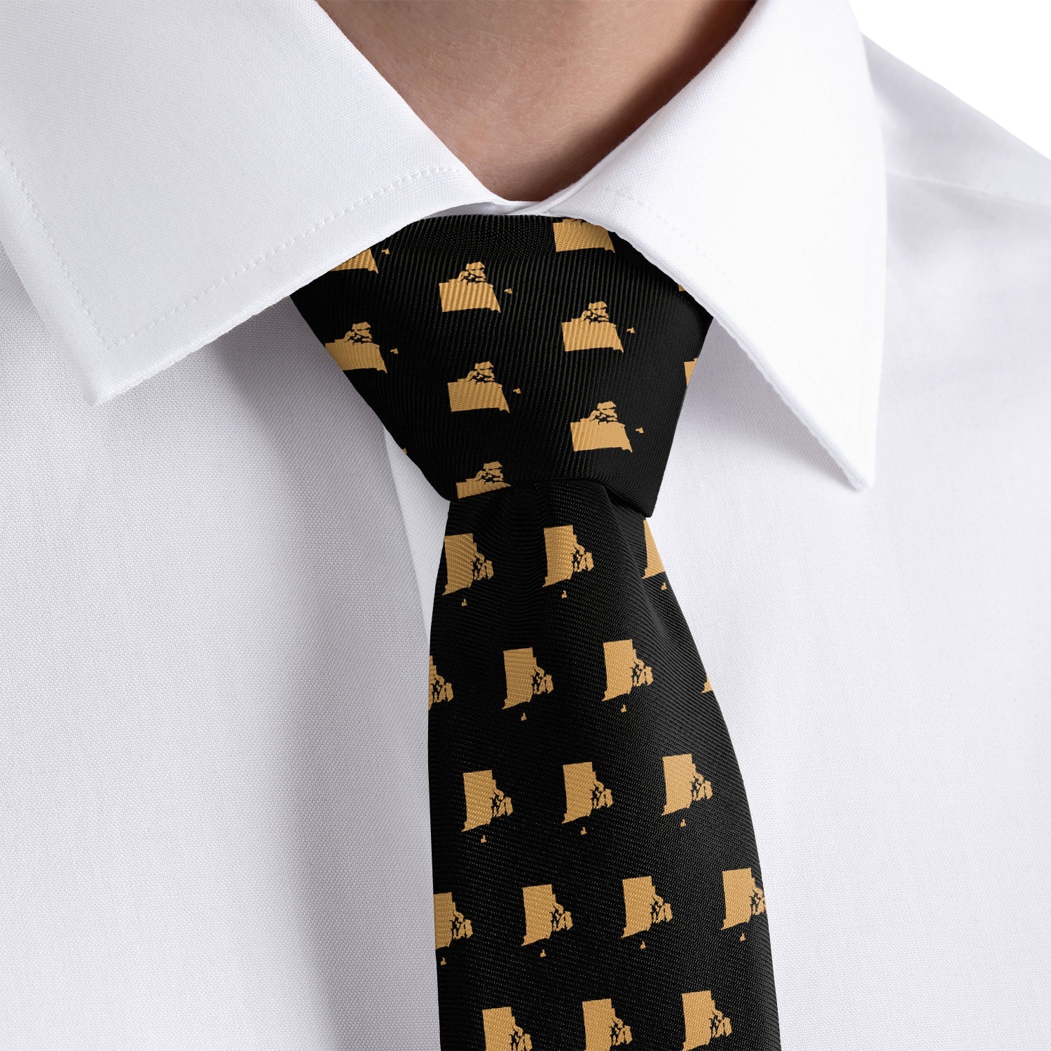 Rhode Island State Outline Necktie - Dress Shirt - Knotty Tie Co.