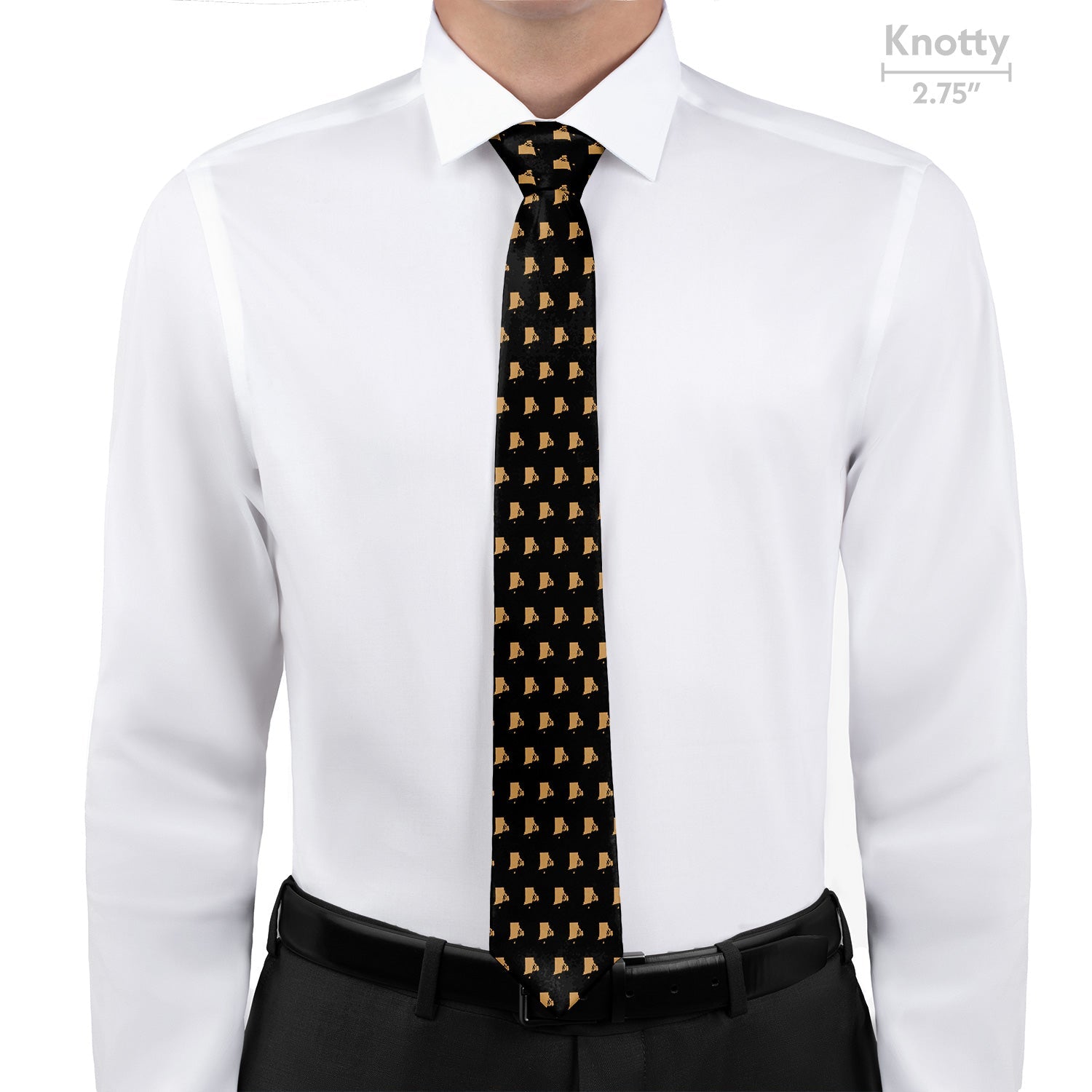 Rhode Island State Outline Necktie - Knotty - Knotty Tie Co.