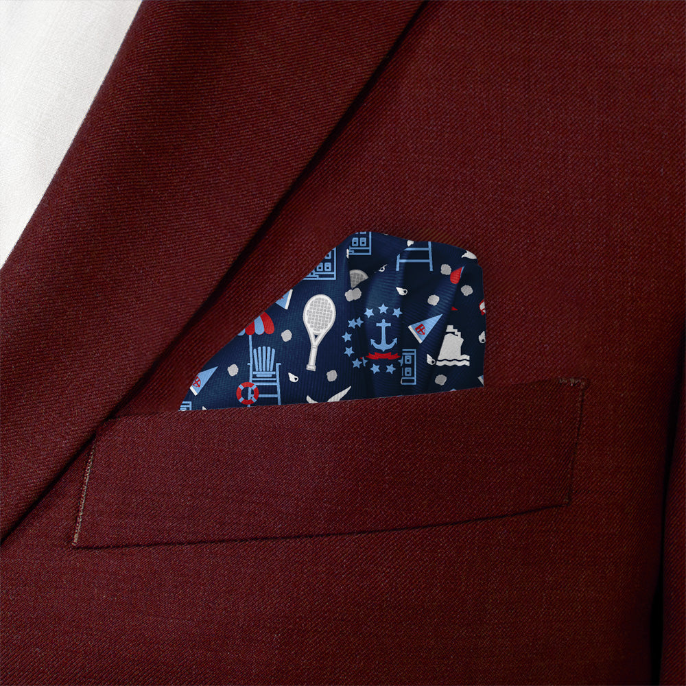 Rhode Island State Heritage Pocket Square - Wave Fold - Knotty Tie Co.
