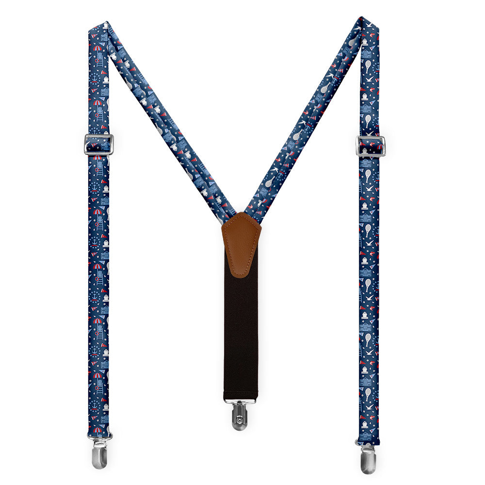 Rhode Island State Heritage Suspenders - Full Front View - Knotty Tie Co.