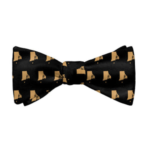 Rhode Island State Outline Bow Tie - Adult Standard Self-Tie 14-18" -  - Knotty Tie Co.
