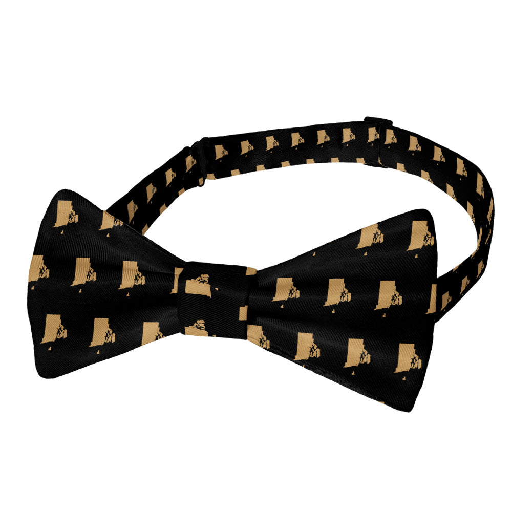 Rhode Island State Outline Bow Tie - Adult Pre-Tied 12-22" -  - Knotty Tie Co.