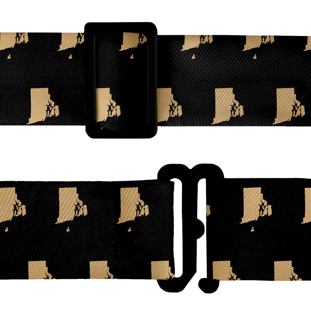 Rhode Island State Outline Bow Tie - Bow Tie Hardware - Knotty Tie Co.