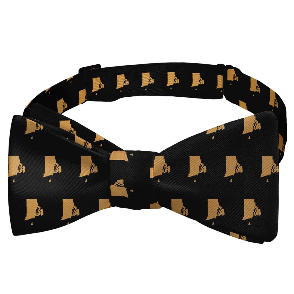Rhode Island State Outline Bow Tie - Self Tie Bow Tie - Knotty Tie Co.