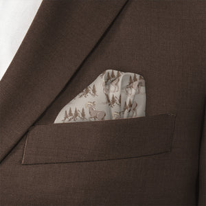Ridgetop Ram Pocket Square - Wave Fold - Knotty Tie Co.