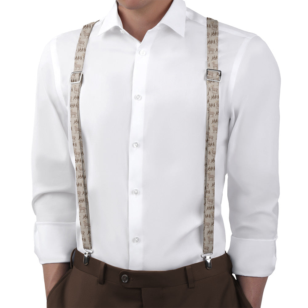 Ridgetop Ram Suspenders - On Model Back View - Knotty Tie Co.