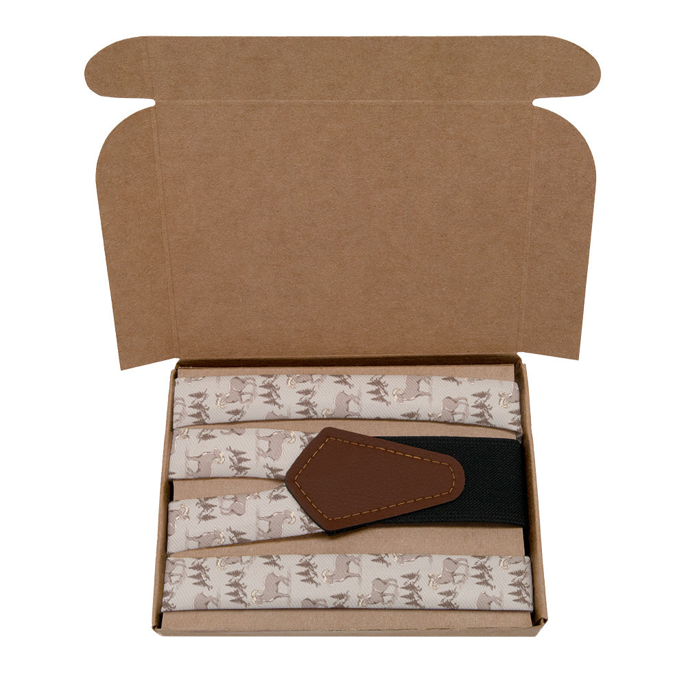 Ridgetop Ram Suspenders - Kraft Gift Box Packaging - Knotty Tie Co.