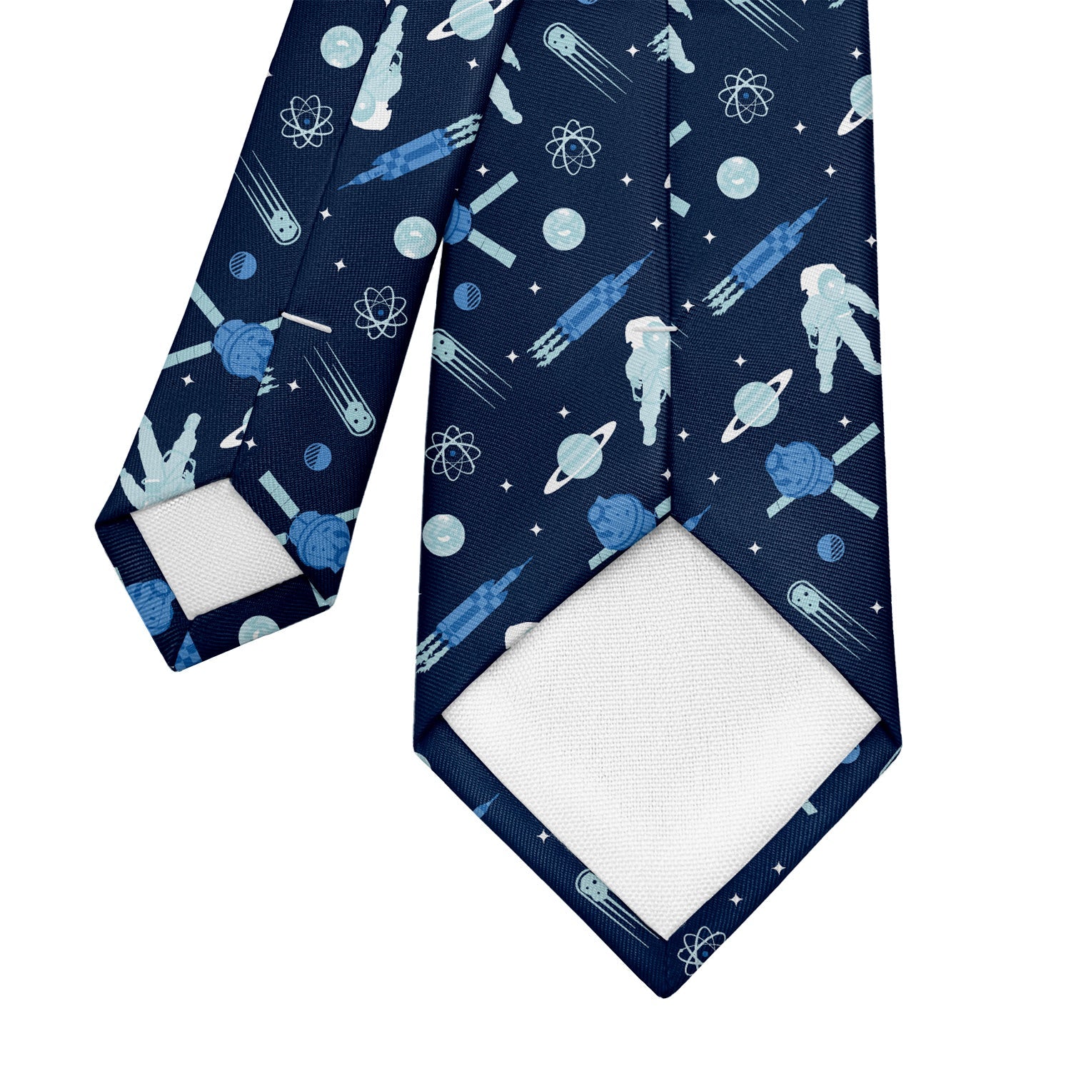 Rocket Man Space Necktie - Tipping - Knotty Tie Co.