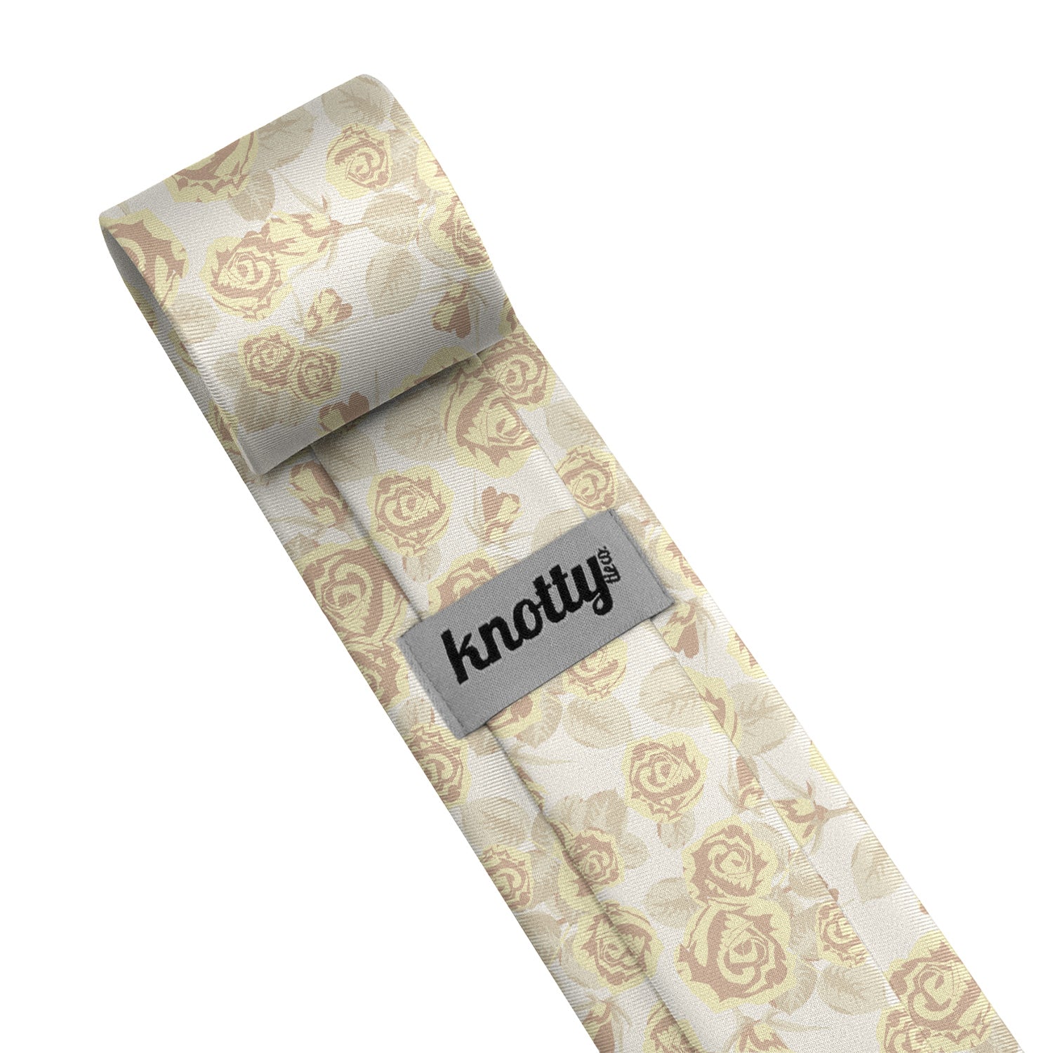 Rose Bud Floral Necktie - Tag - Knotty Tie Co.