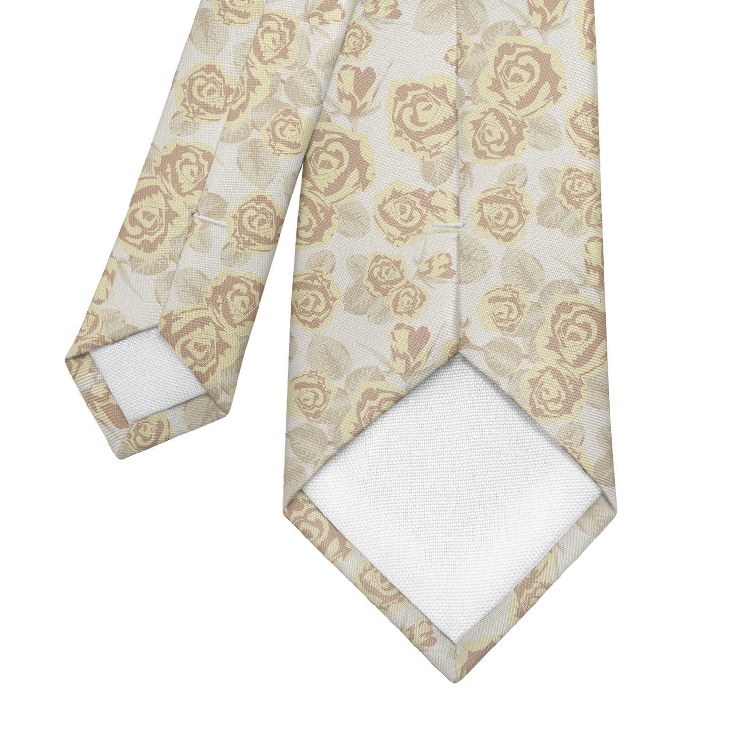 Rose Bud Floral Necktie - Tipping - Knotty Tie Co.