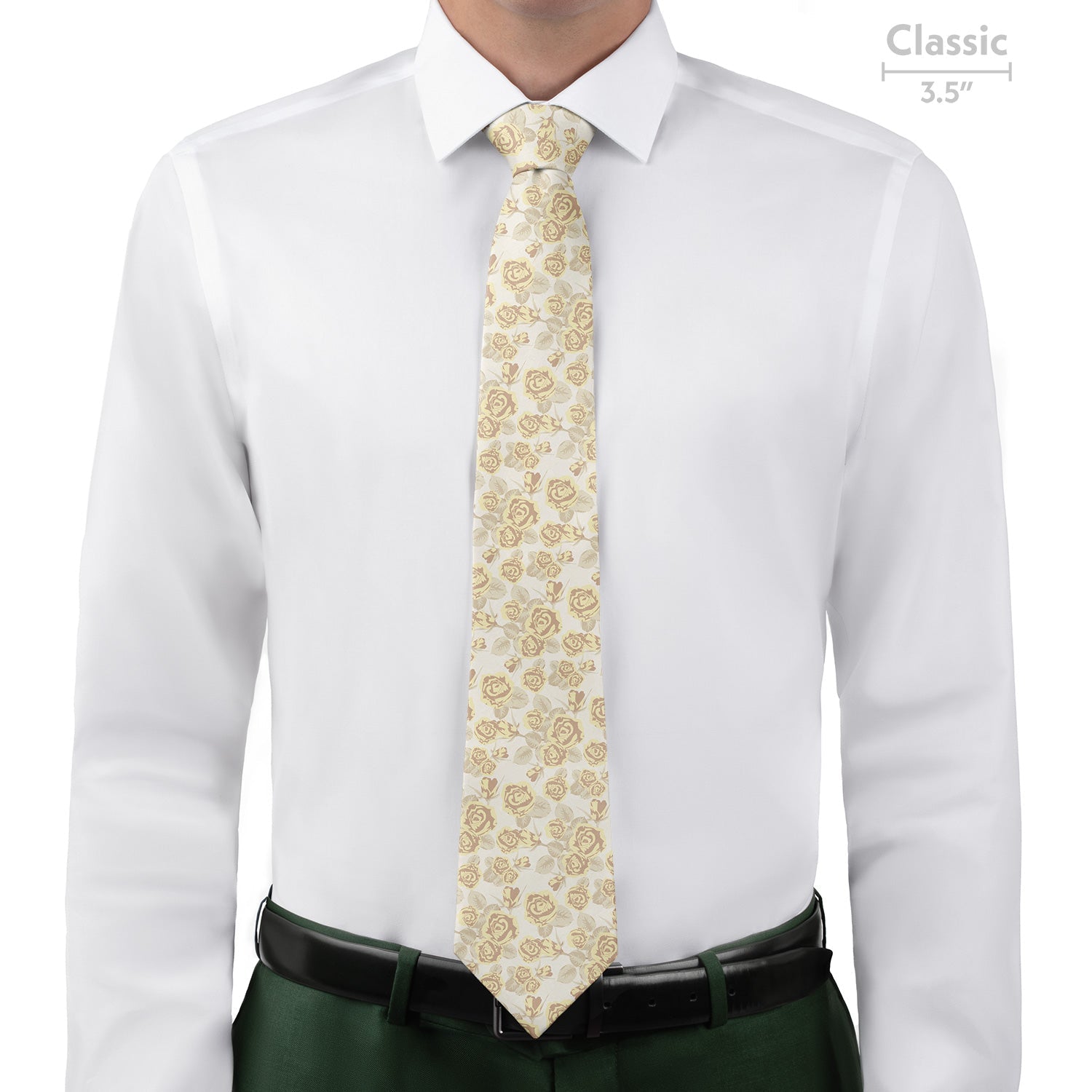 Rose Bud Floral Necktie - Classic - Knotty Tie Co.